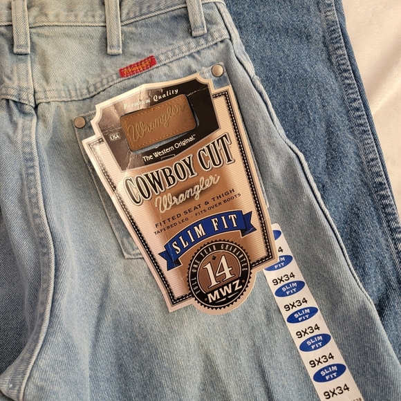 Vintage Wrangler Slim Fit Ombre Straight Leg Western - Picture 6 of 7